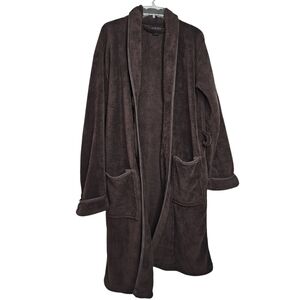 Blue Star Brown Long Fleece Bathrobe